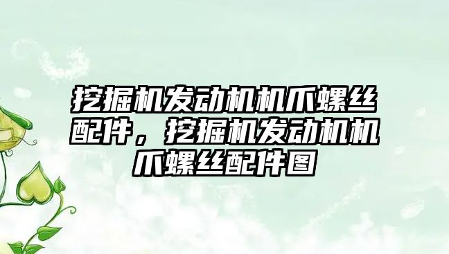 挖掘機發動機機爪螺絲配件，挖掘機發動機機爪螺絲配件圖