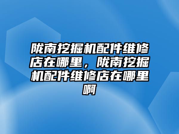 隴南挖掘機配件維修店在哪里，隴南挖掘機配件維修店在哪里啊