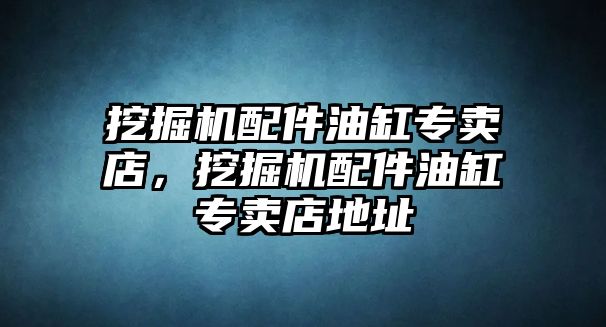 挖掘機配件油缸專賣店，挖掘機配件油缸專賣店地址