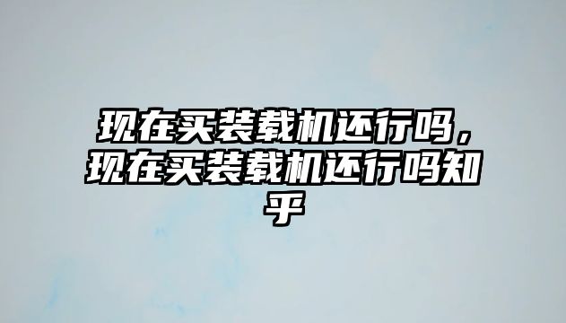 現在買裝載機還行嗎，現在買裝載機還行嗎知乎