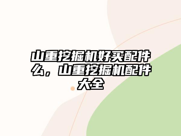 山重挖掘機好買配件么，山重挖掘機配件大全