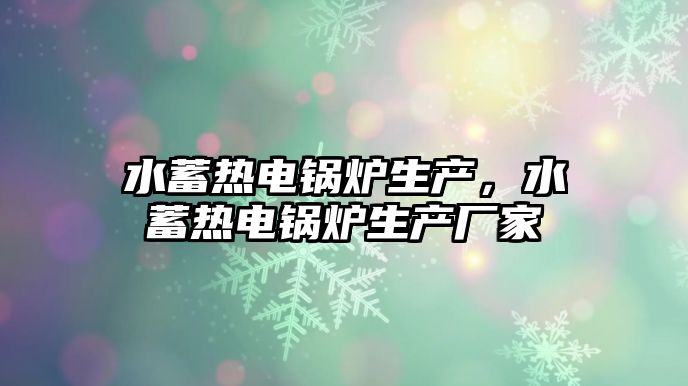 水蓄熱電鍋爐生產，水蓄熱電鍋爐生產廠家