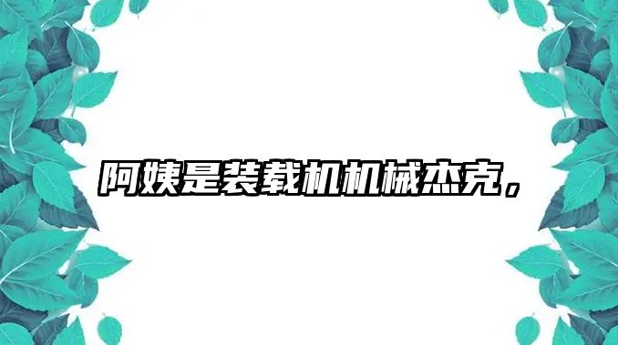 阿姨是裝載機機械杰克，