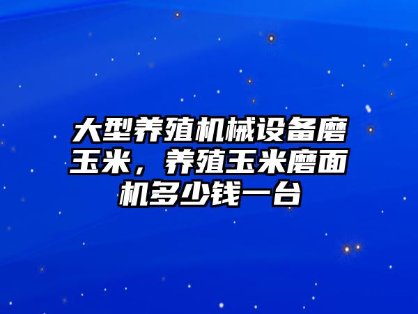 大型養(yǎng)殖機械設(shè)備磨玉米，養(yǎng)殖玉米磨面機多少錢一臺