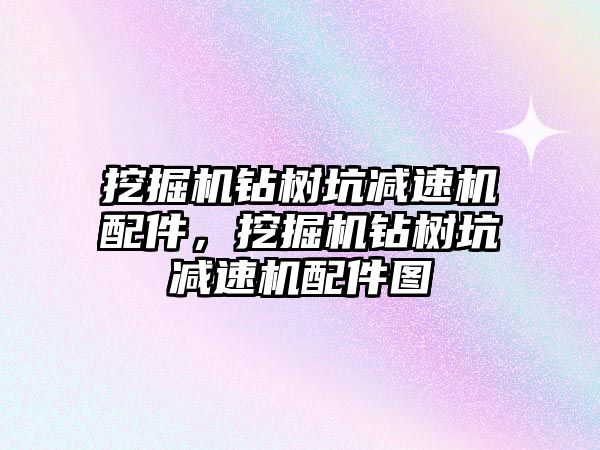 挖掘機鉆樹坑減速機配件，挖掘機鉆樹坑減速機配件圖