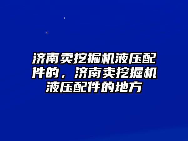 濟南賣挖掘機液壓配件的，濟南賣挖掘機液壓配件的地方