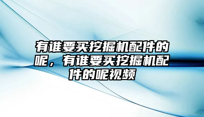 有誰要買挖掘機配件的呢，有誰要買挖掘機配件的呢視頻