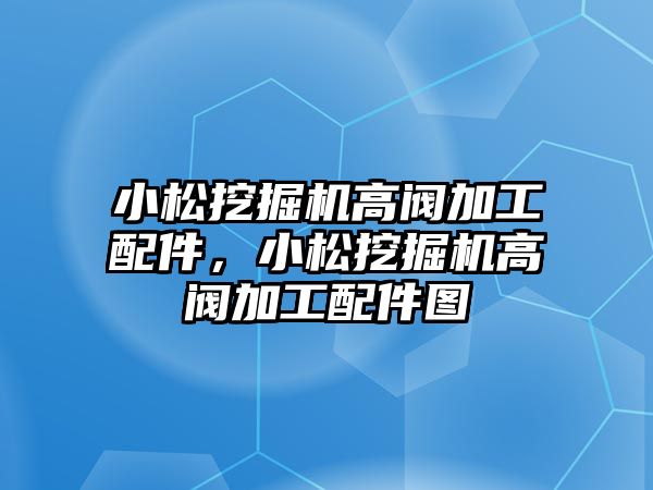 小松挖掘機高閥加工配件，小松挖掘機高閥加工配件圖