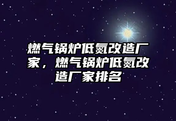 燃氣鍋爐低氮改造廠家，燃氣鍋爐低氮改造廠家排名