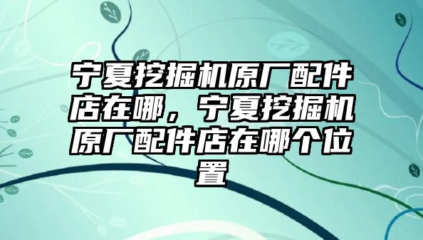 寧夏挖掘機原廠配件店在哪，寧夏挖掘機原廠配件店在哪個位置