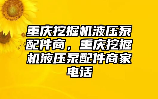 重慶挖掘機(jī)液壓泵配件商，重慶挖掘機(jī)液壓泵配件商家電話