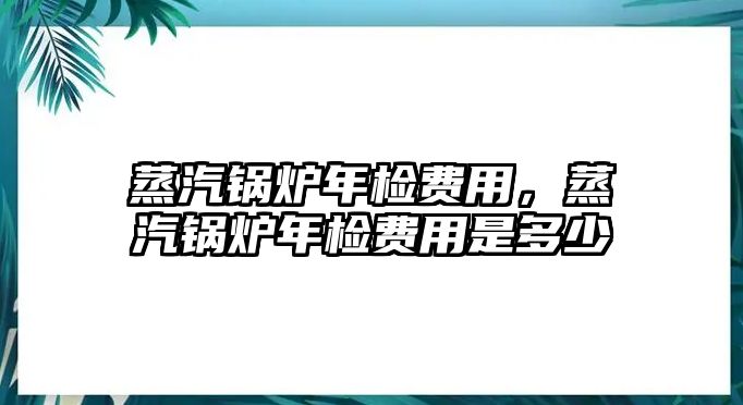 蒸汽鍋爐年檢費用，蒸汽鍋爐年檢費用是多少