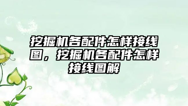 挖掘機各配件怎樣接線圖，挖掘機各配件怎樣接線圖解