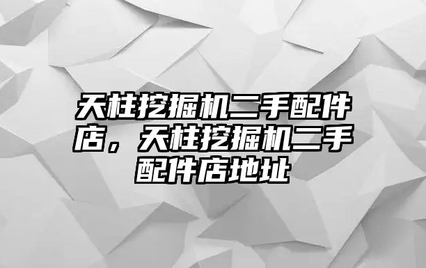 天柱挖掘機二手配件店，天柱挖掘機二手配件店地址