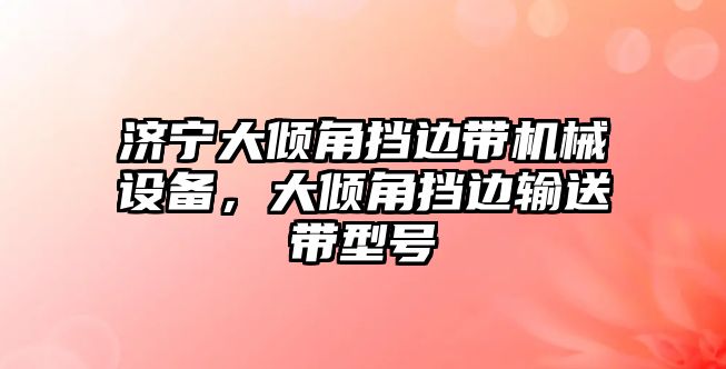 濟寧大傾角擋邊帶機械設備，大傾角擋邊輸送帶型號