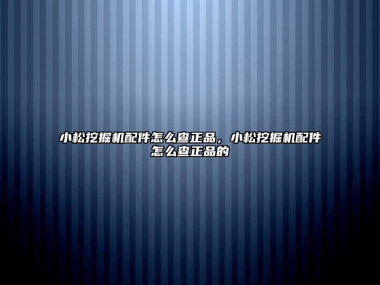 小松挖掘機配件怎么查正品，小松挖掘機配件怎么查正品的