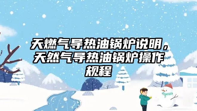 天燃氣導熱油鍋爐說明，天然氣導熱油鍋爐操作規程