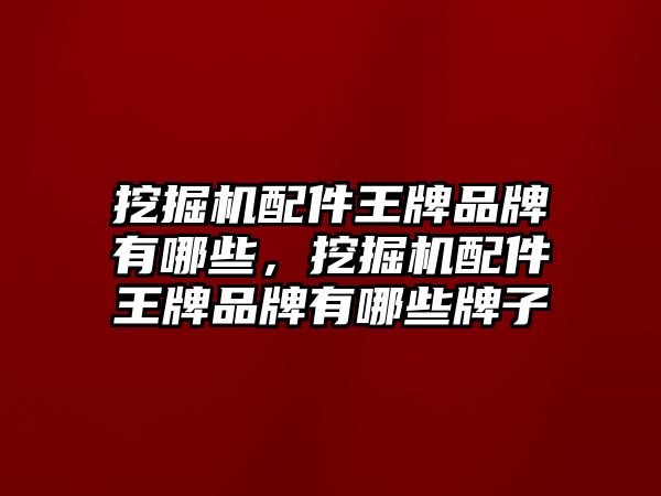 挖掘機配件王牌品牌有哪些，挖掘機配件王牌品牌有哪些牌子