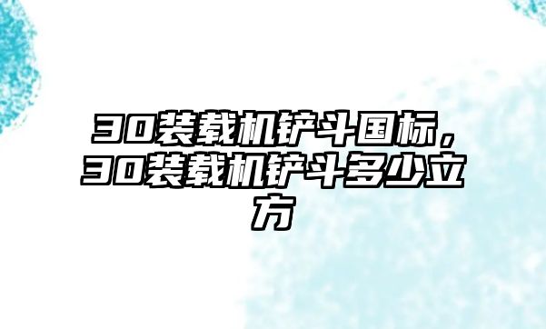 30裝載機(jī)鏟斗國(guó)標(biāo)，30裝載機(jī)鏟斗多少立方