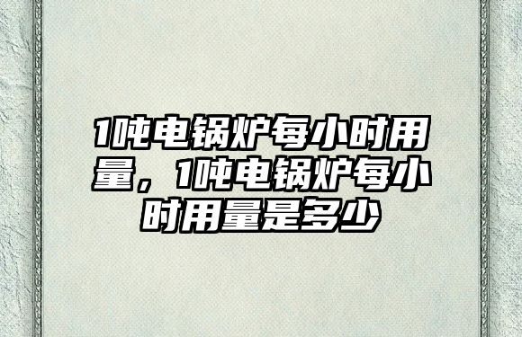 1噸電鍋爐每小時用量，1噸電鍋爐每小時用量是多少