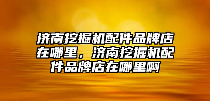 濟南挖掘機配件品牌店在哪里，濟南挖掘機配件品牌店在哪里啊