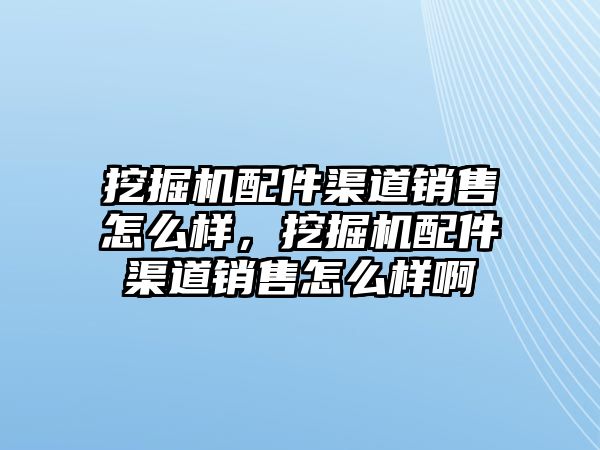 挖掘機配件渠道銷售怎么樣，挖掘機配件渠道銷售怎么樣啊