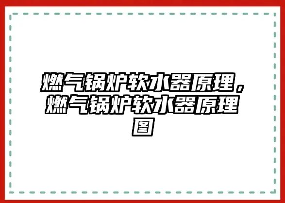 燃氣鍋爐軟水器原理，燃氣鍋爐軟水器原理圖