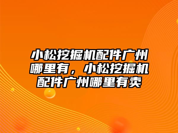 小松挖掘機配件廣州哪里有，小松挖掘機配件廣州哪里有賣