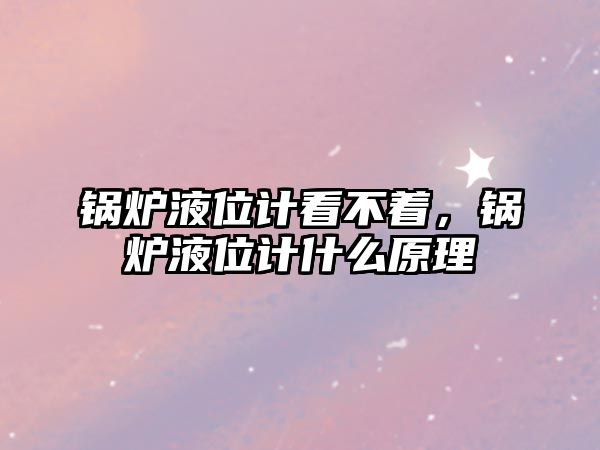 鍋爐液位計看不著，鍋爐液位計什么原理