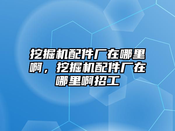 挖掘機配件廠在哪里啊，挖掘機配件廠在哪里啊招工