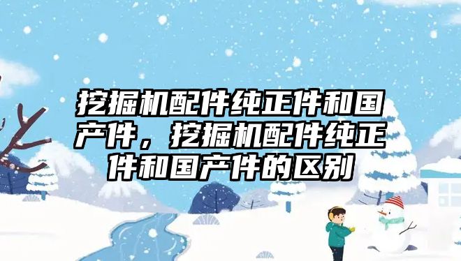 挖掘機(jī)配件純正件和國(guó)產(chǎn)件，挖掘機(jī)配件純正件和國(guó)產(chǎn)件的區(qū)別