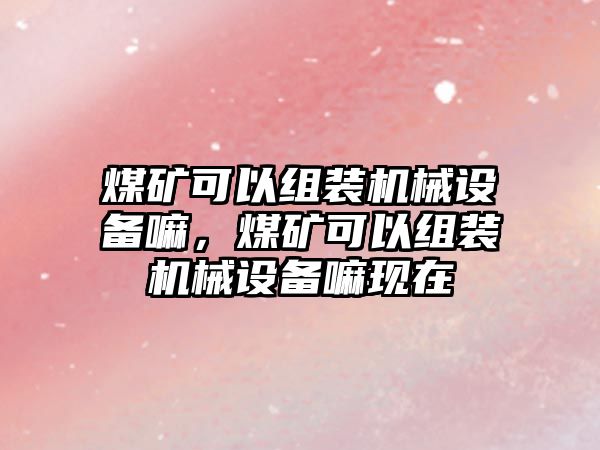 煤礦可以組裝機械設備嘛，煤礦可以組裝機械設備嘛現在