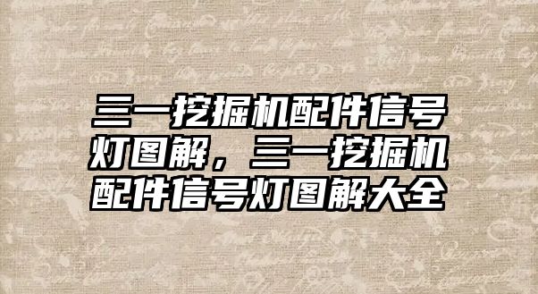 三一挖掘機配件信號燈圖解，三一挖掘機配件信號燈圖解大全