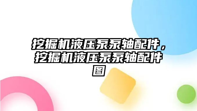 挖掘機液壓泵泵軸配件，挖掘機液壓泵泵軸配件圖