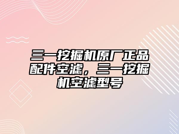 三一挖掘機原廠正品配件空濾，三一挖掘機空濾型號