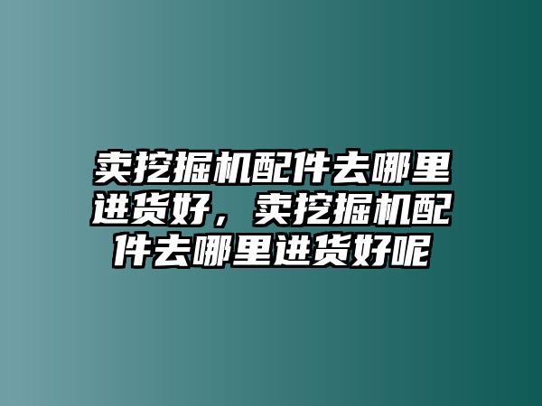 賣挖掘機(jī)配件去哪里進(jìn)貨好，賣挖掘機(jī)配件去哪里進(jìn)貨好呢