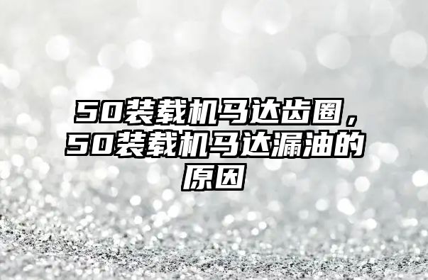 50裝載機馬達齒圈，50裝載機馬達漏油的原因