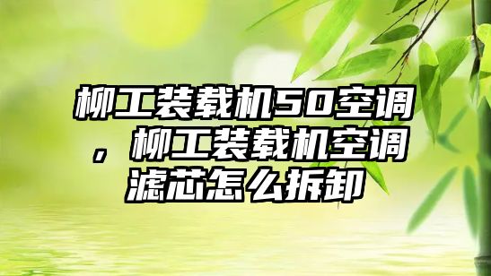 柳工裝載機50空調，柳工裝載機空調濾芯怎么拆卸