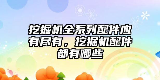 挖掘機全系列配件應有盡有，挖掘機配件都有哪些