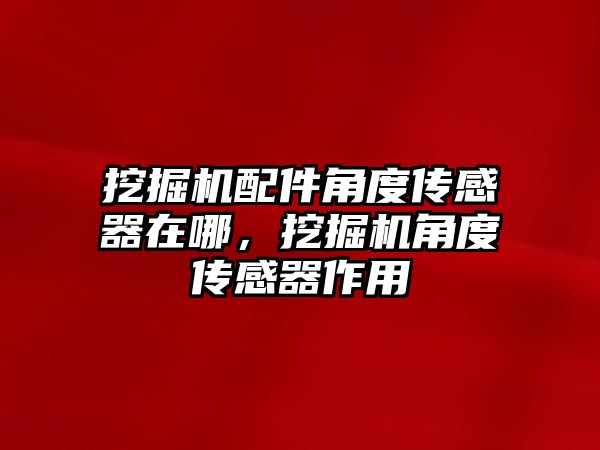 挖掘機配件角度傳感器在哪，挖掘機角度傳感器作用