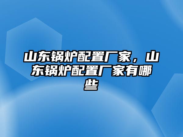 山東鍋爐配置廠家，山東鍋爐配置廠家有哪些