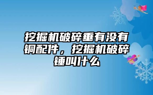 挖掘機破碎垂有沒有銅配件，挖掘機破碎錘叫什么