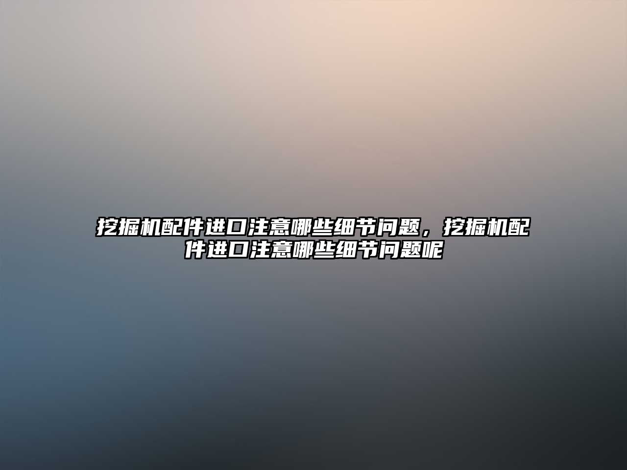 挖掘機配件進口注意哪些細節問題，挖掘機配件進口注意哪些細節問題呢