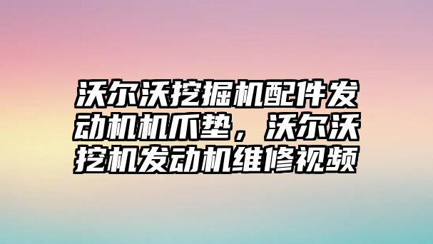 沃爾沃挖掘機配件發動機機爪墊，沃爾沃挖機發動機維修視頻