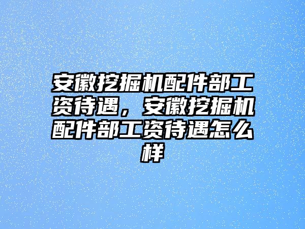 安徽挖掘機(jī)配件部工資待遇，安徽挖掘機(jī)配件部工資待遇怎么樣