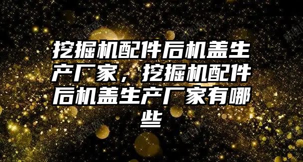 挖掘機配件后機蓋生產廠家，挖掘機配件后機蓋生產廠家有哪些