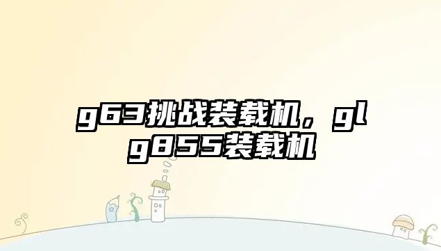 g63挑戰(zhàn)裝載機(jī)，glg855裝載機(jī)