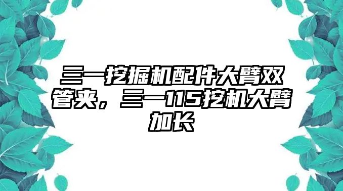 三一挖掘機(jī)配件大臂雙管夾，三一115挖機(jī)大臂加長