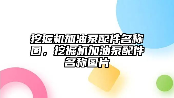 挖掘機(jī)加油泵配件名稱圖，挖掘機(jī)加油泵配件名稱圖片