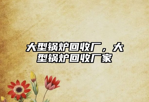 大型鍋爐回收廠，大型鍋爐回收廠家